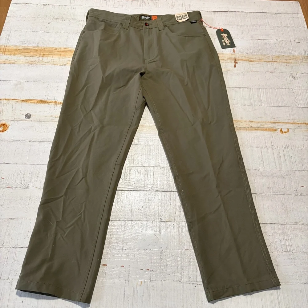 Howler Bros Frontside Tech Pants NWT size 36 x 30 Olive Green Straight Leg - Picture 3 of 14